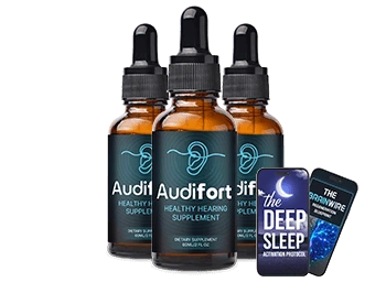 Audifort 3 bottle package with free bonuses for hearing support
